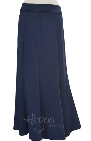 NAVY Relaxed Fit Gored Panel  Work skirt with waist details