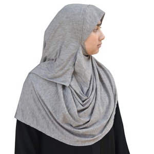 Heather Gray Ready-to-Wear Instant Jersey Hijab