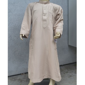 Classic Saudi  Boy Thobe in Tan Beige