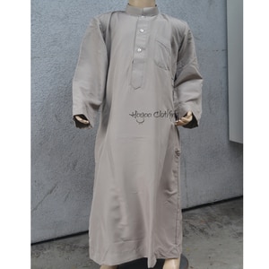 Classic Saudi  Boy Thobe Thoub Islamic Clothing in TAUPE