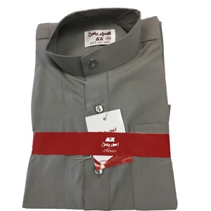 Classic Saudi  Boy Thobe Islamic Clothing in Dark Gray