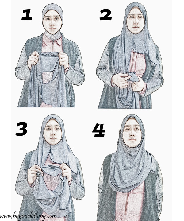Fuss-free Two Face loop instant jersey hijab 