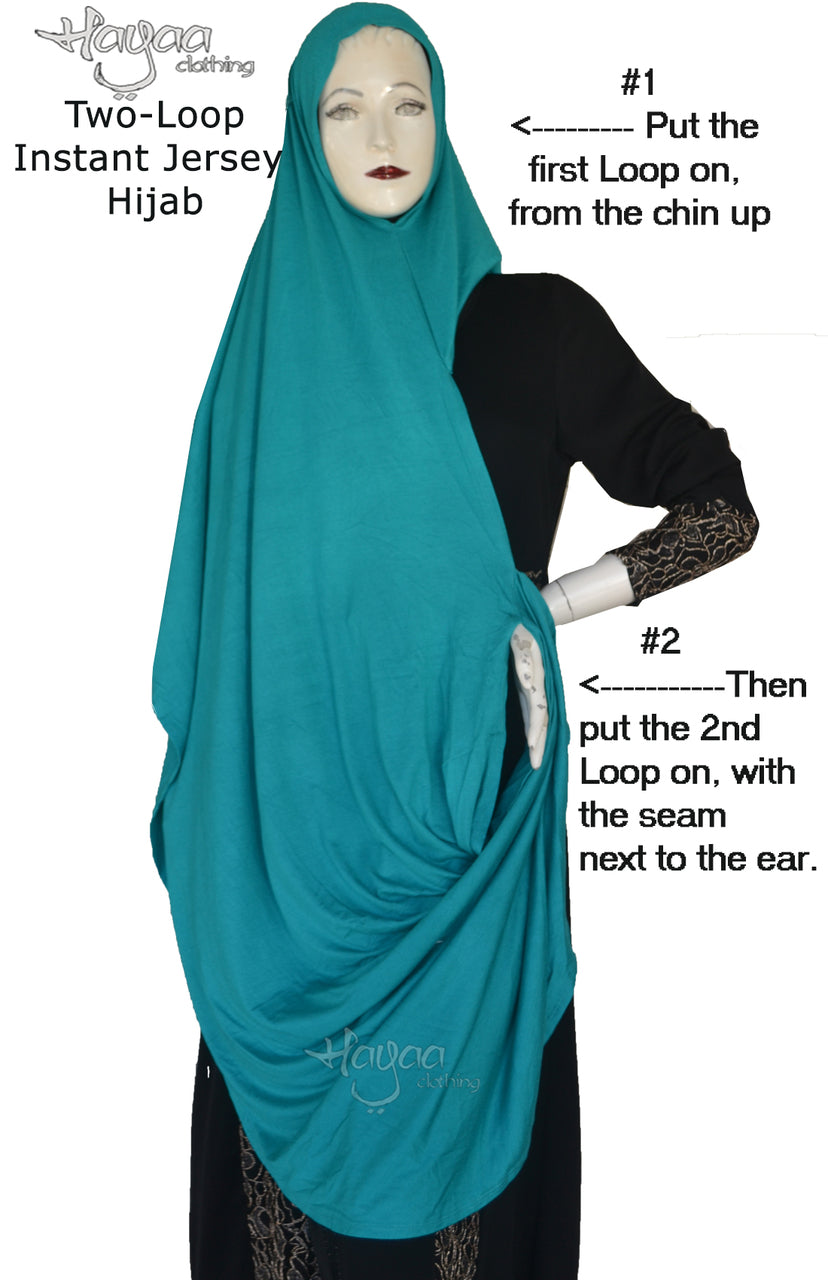 Amber DARK HEATHER GRAY Double Loop Ready-to-Wear Instant Jersey Hijab