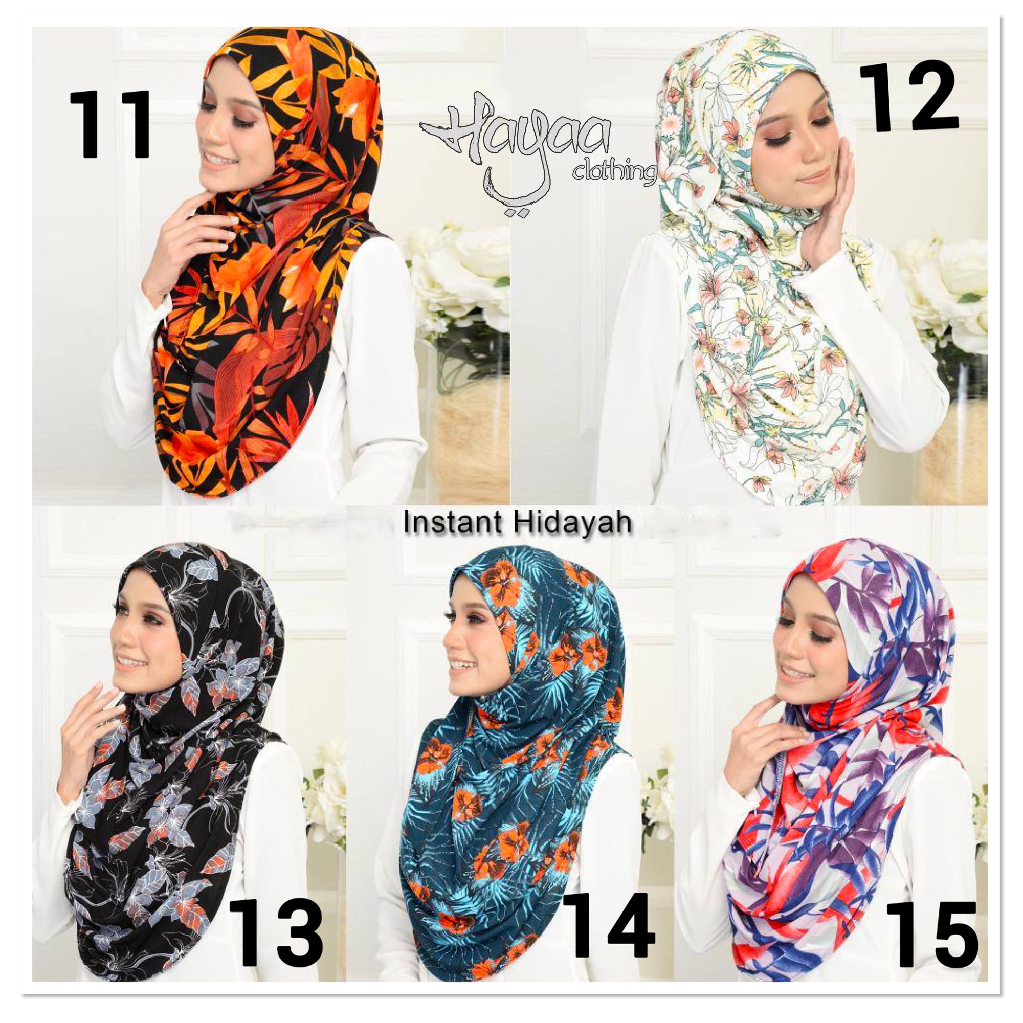 HADIYAH Printed Bright & Bold Instant Hijab Wrapped