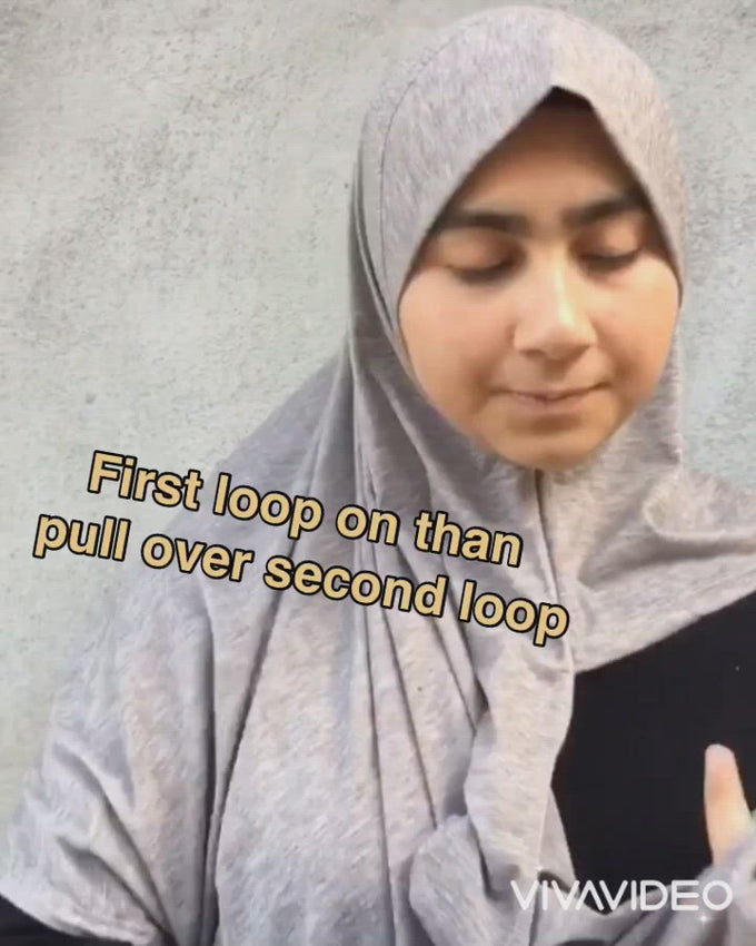 How to wear Double Loop Instant Hijab - Hayaa Clothing