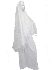 2pc Muslim Women Prayer Outfit Isdal - White