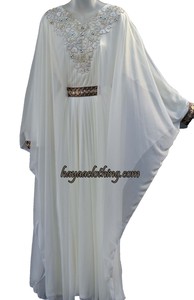 Ivory Fancy Dubai Kaftan