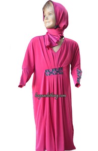 Bright Pink Jersey Girl abaya