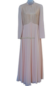 Blushing Rose Stylish Islamic Long Dress perfect for wedding or any special occasion