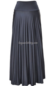 Black Pleated Maxi skirt