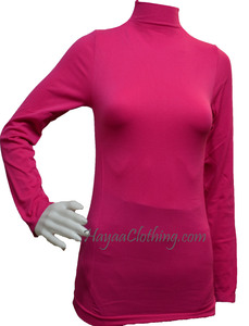 Hot Pink  - Fitted Seamless Lycra Top Undershirt
Free Size ~ XS, Small to Large