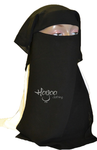 Two layers Saudi Niqab made from soft chiffon crepe are lightweight and very breathable
